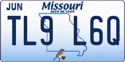 MO license plate TL9L6Q