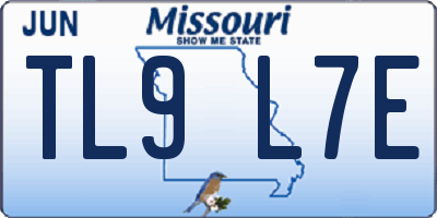 MO license plate TL9L7E