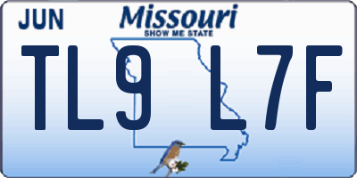 MO license plate TL9L7F