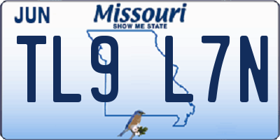 MO license plate TL9L7N