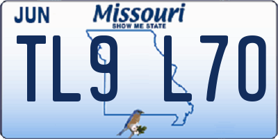 MO license plate TL9L7O