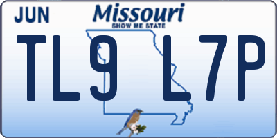 MO license plate TL9L7P