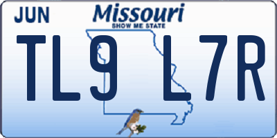 MO license plate TL9L7R