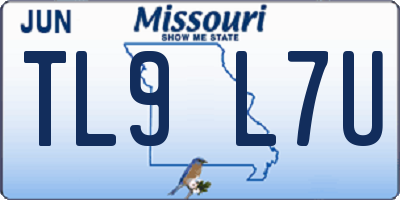 MO license plate TL9L7U