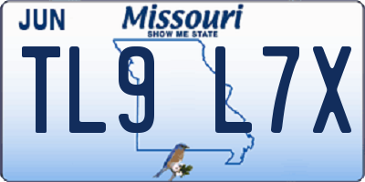 MO license plate TL9L7X