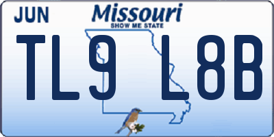 MO license plate TL9L8B