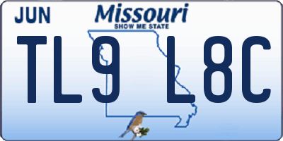 MO license plate TL9L8C