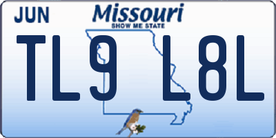 MO license plate TL9L8L