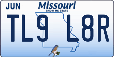 MO license plate TL9L8R