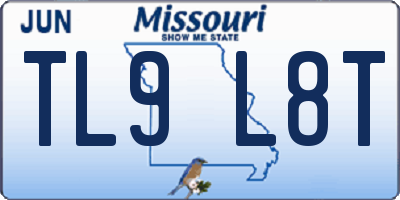 MO license plate TL9L8T