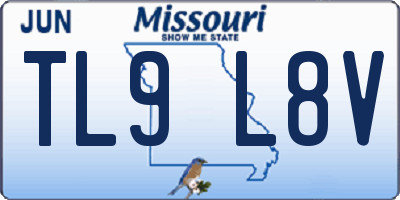 MO license plate TL9L8V