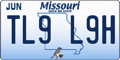 MO license plate TL9L9H