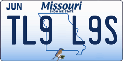 MO license plate TL9L9S