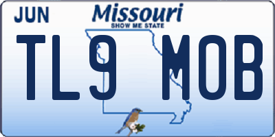 MO license plate TL9M0B