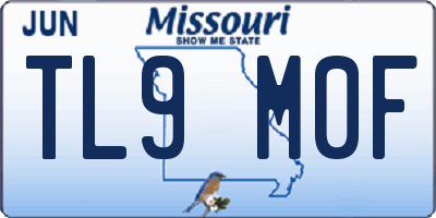 MO license plate TL9M0F