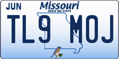 MO license plate TL9M0J