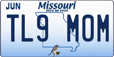 MO license plate TL9M0M