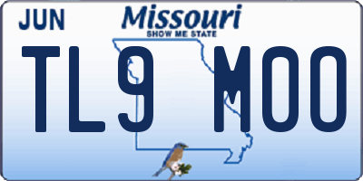MO license plate TL9M0O