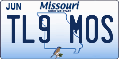 MO license plate TL9M0S