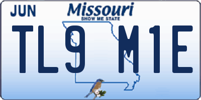MO license plate TL9M1E