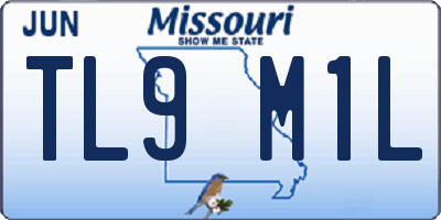 MO license plate TL9M1L