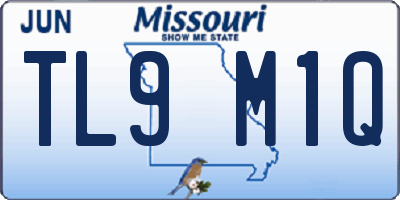 MO license plate TL9M1Q