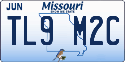 MO license plate TL9M2C