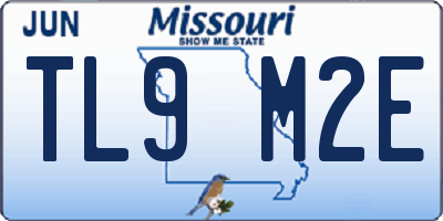 MO license plate TL9M2E
