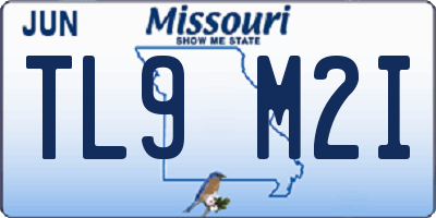 MO license plate TL9M2I