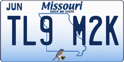 MO license plate TL9M2K