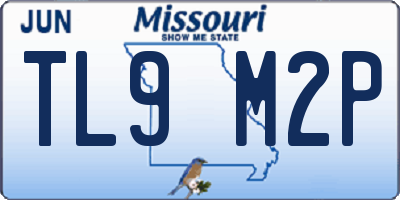 MO license plate TL9M2P