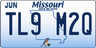 MO license plate TL9M2Q