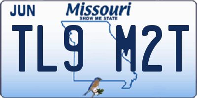 MO license plate TL9M2T