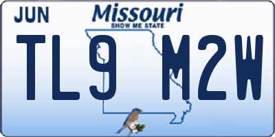 MO license plate TL9M2W