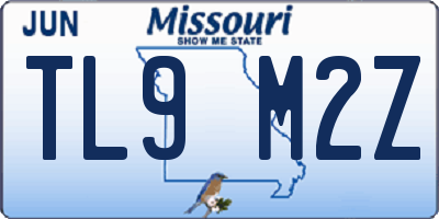 MO license plate TL9M2Z