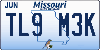 MO license plate TL9M3K
