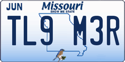 MO license plate TL9M3R