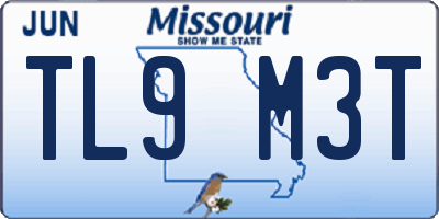 MO license plate TL9M3T
