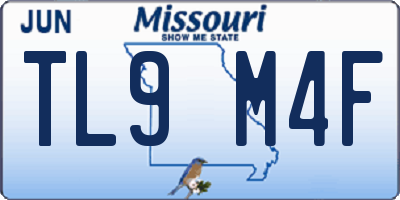 MO license plate TL9M4F