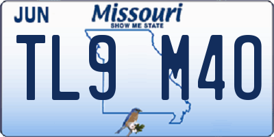 MO license plate TL9M4O