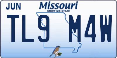 MO license plate TL9M4W