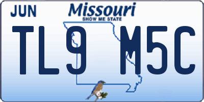 MO license plate TL9M5C