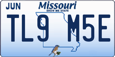 MO license plate TL9M5E
