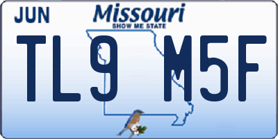 MO license plate TL9M5F