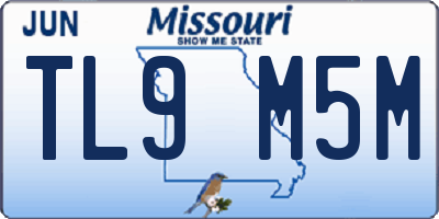 MO license plate TL9M5M