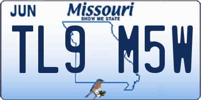 MO license plate TL9M5W