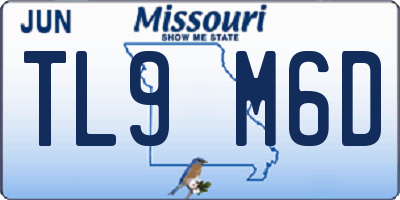 MO license plate TL9M6D