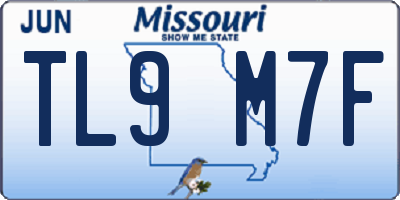 MO license plate TL9M7F