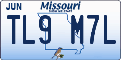 MO license plate TL9M7L