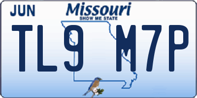 MO license plate TL9M7P